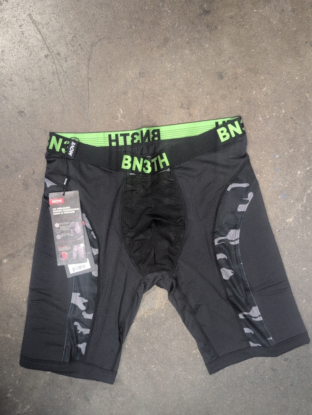 BN3TH Men’s Black with Green Waistband Slider Jock Covert Camo Underwear Size L - Picture 2 of 5